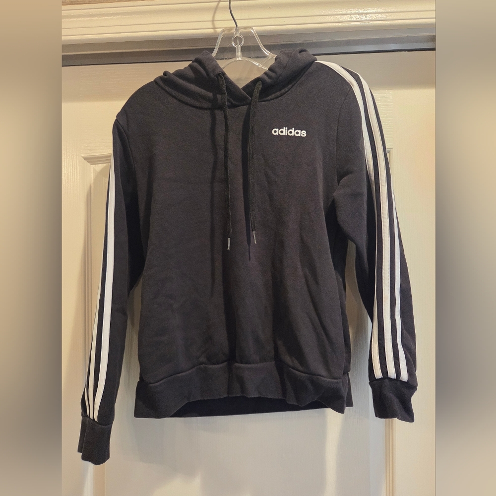 Adidas Girl's Black Hoodie Sweater
